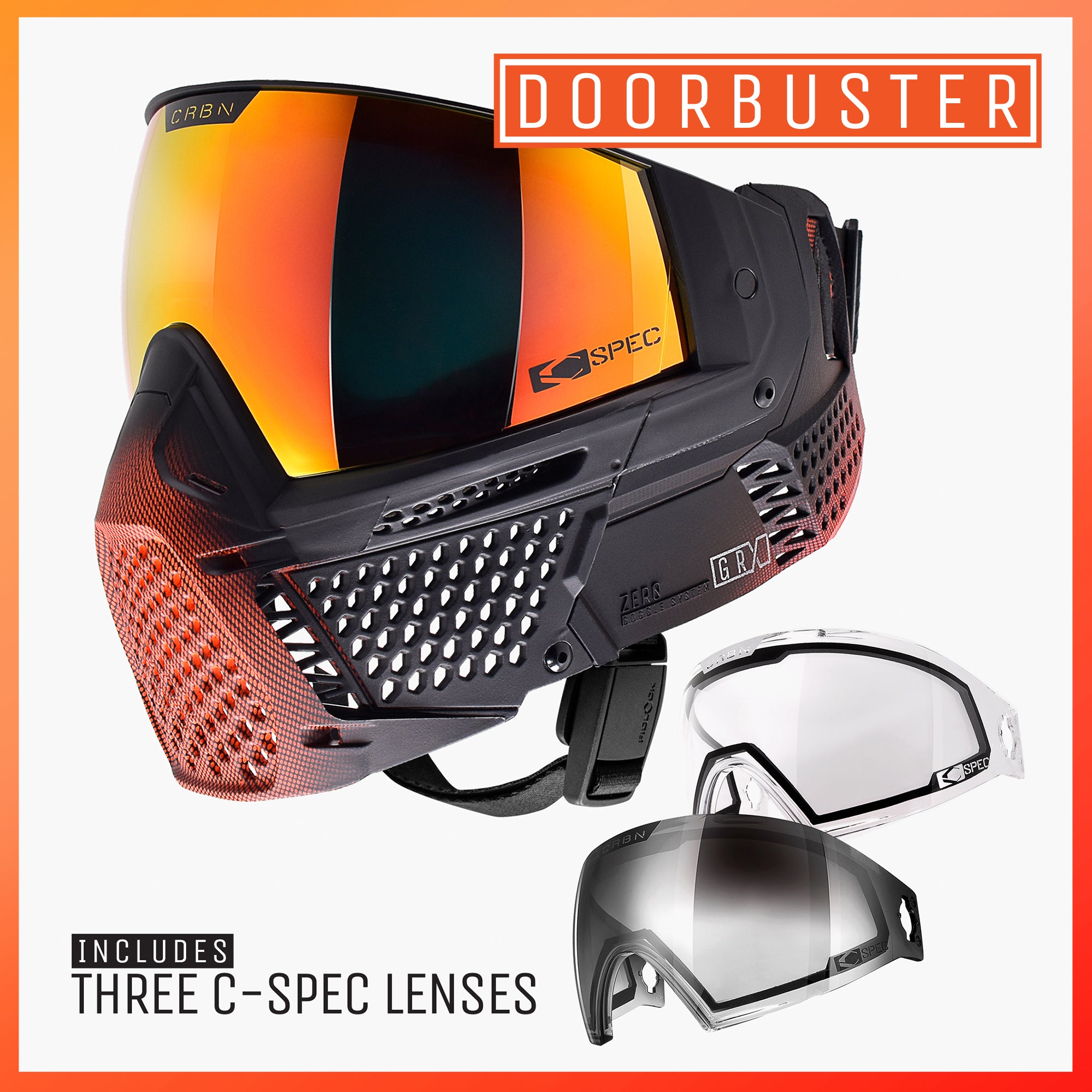 CRBN ZERO GRX GOGGLE - HALFTONE ORANGE