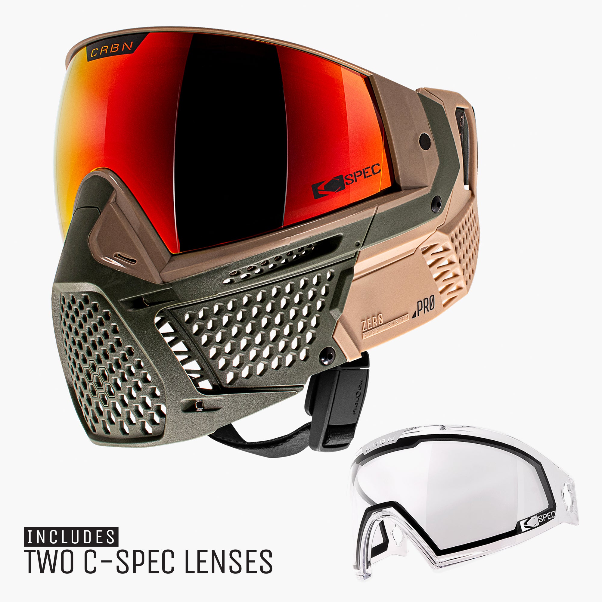 Carbon CRBN Zero Pro Paintball Mask (Less Coverage